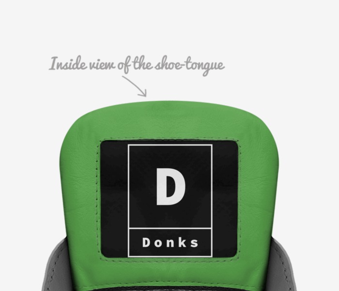 Donks custom made in Italy shoes by Donks War | Tongue view