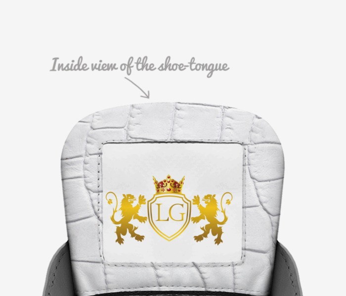 LG 2 custom made in Italy shoes by Legrand Whitt | Tongue view