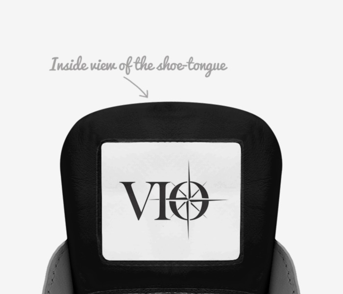 vio custom made in Italy shoes by Lucas Dekker | Tongue view