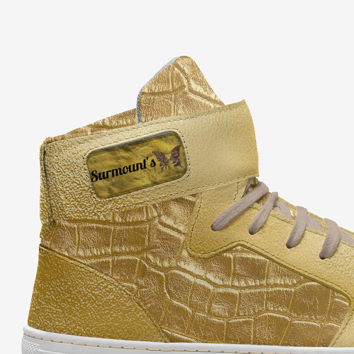 Golden King custom made in Italy shoes by Sue Page | Detail view