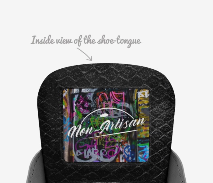 Non~Artisan custom made in Italy shoes by M. Shayle`e | Tongue view