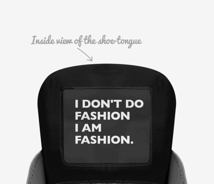 Solis custom made in Italy shoes by Thaddaeus Jon | Tongue view