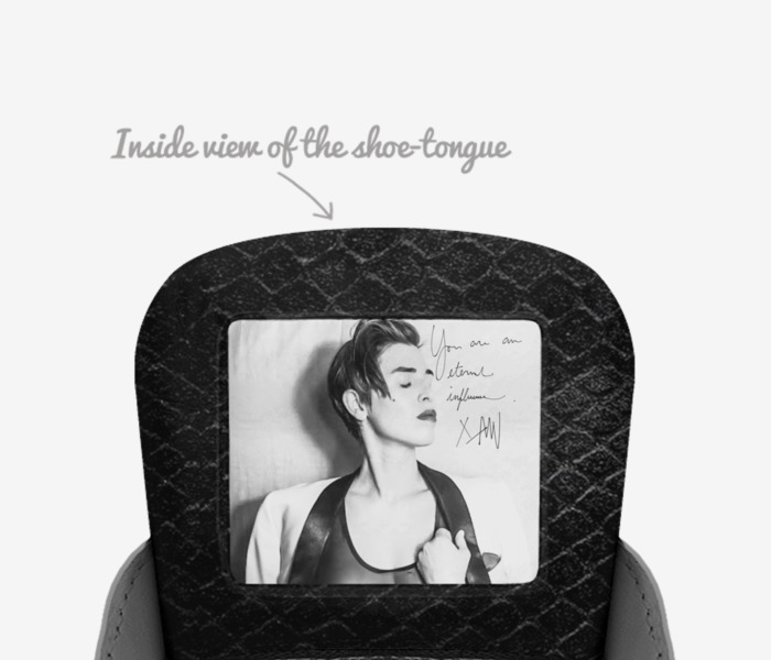 LVNG LGND custom made in Italy shoes by Alexandra Wehr | Tongue view