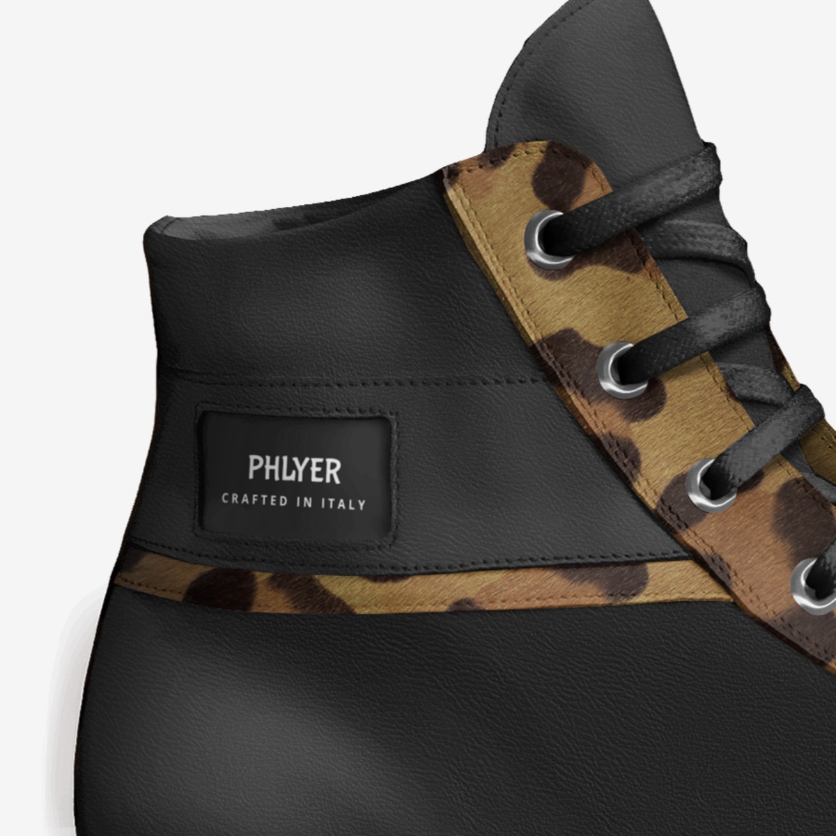 DarkJungle High II custom made in Italy shoes by Moyo Jones | Detail view