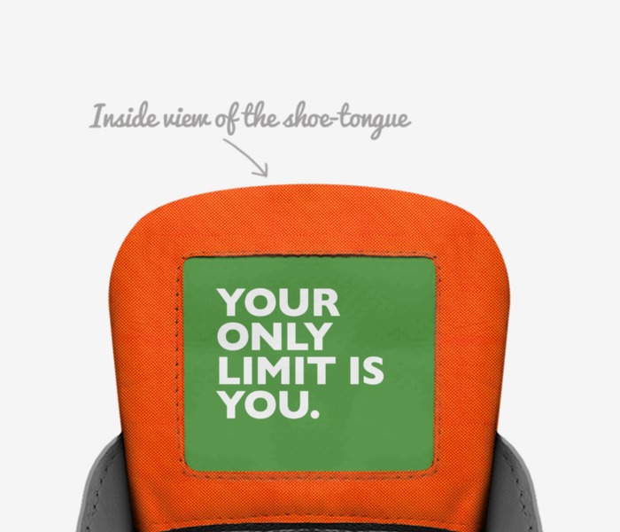 V-2 "Citrus" custom made in Italy shoes by King David Smith Ii | Tongue view