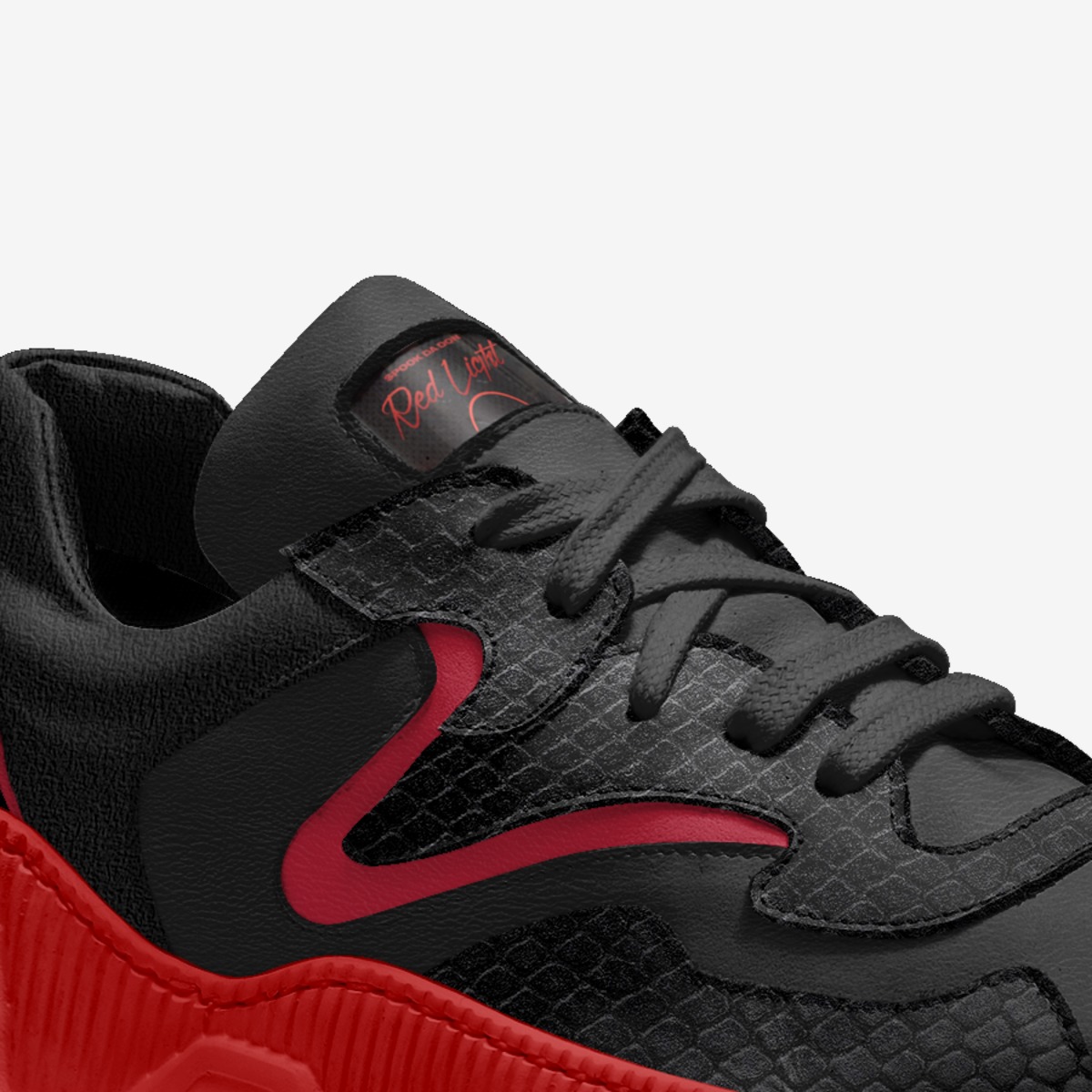 RED LIGHTS custom made in Italy shoes by Andr'E Atkinson | Detail view
