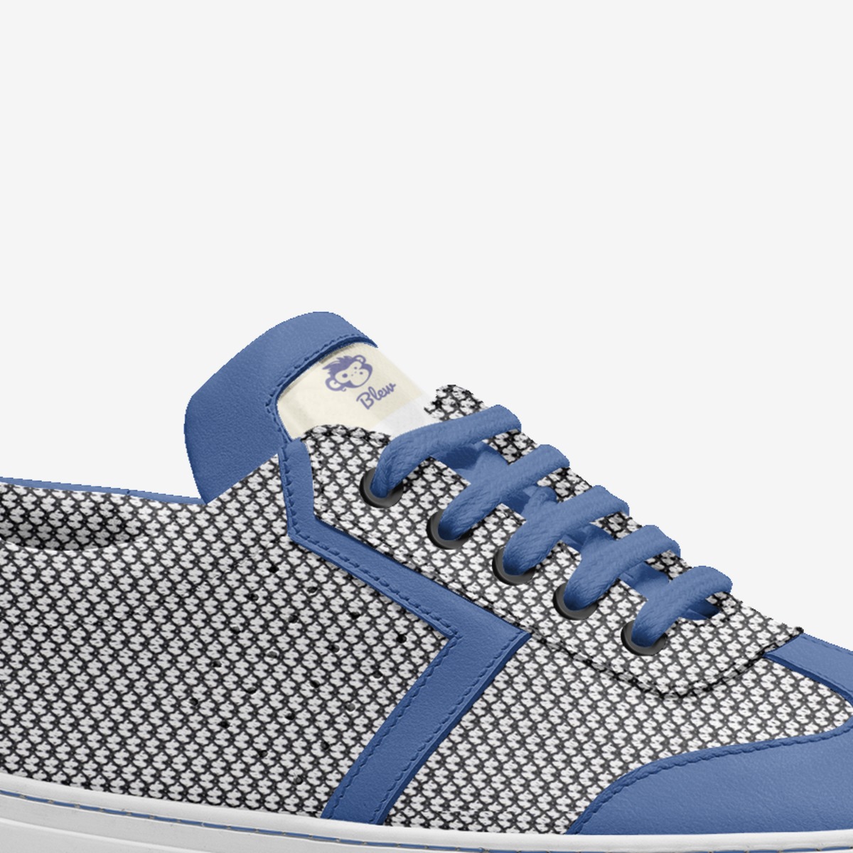 Blew custom made in Italy shoes by Ariyah Smith | Detail view