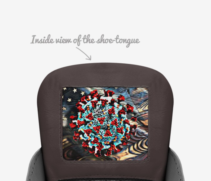 AR670-1  custom made in Italy shoes by Ronald Roberts | Tongue view