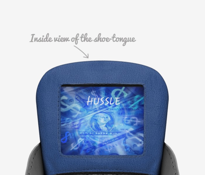 HUSSLEZ custom made in Italy shoes by Juju & Najm Toomey | Tongue view