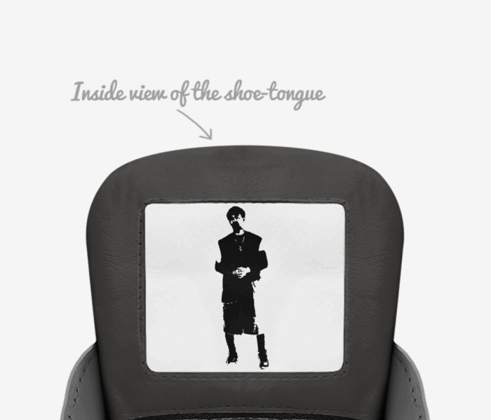 TomTom.  custom made in Italy shoes by Thomas D Garner | Tongue view