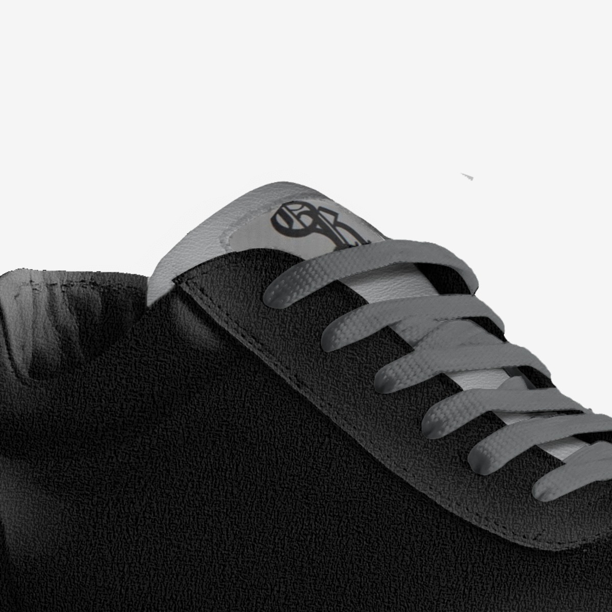 OR I Canvas Black custom made in Italy shoes by Oscar Raphael | Detail view
