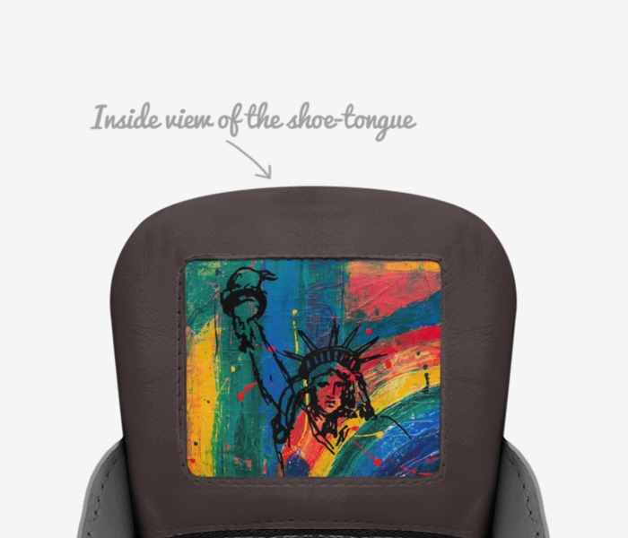 aes sedai custom made in Italy shoes by Gizem Nisa Erdogar | Tongue view