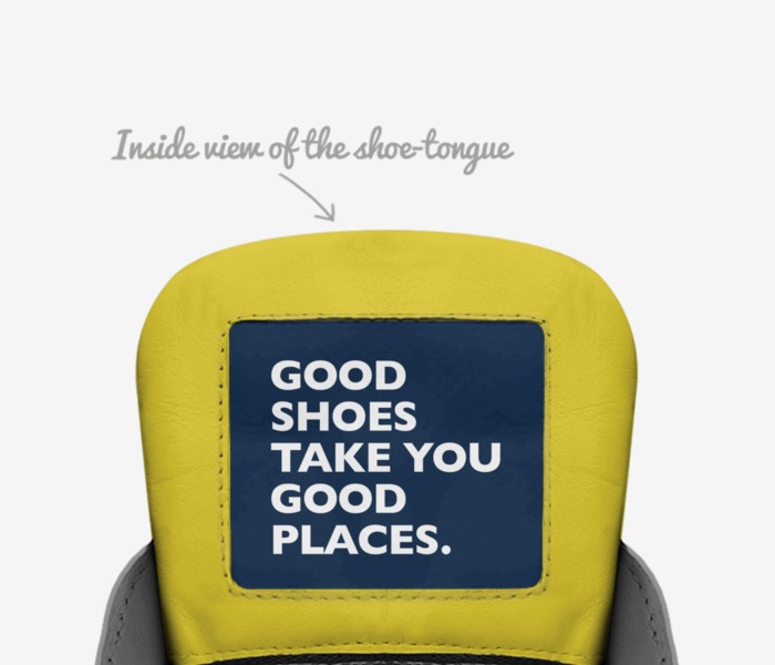 TOG The Colorful custom made in Italy shoes by Neşet Togan Özsöz | Tongue view