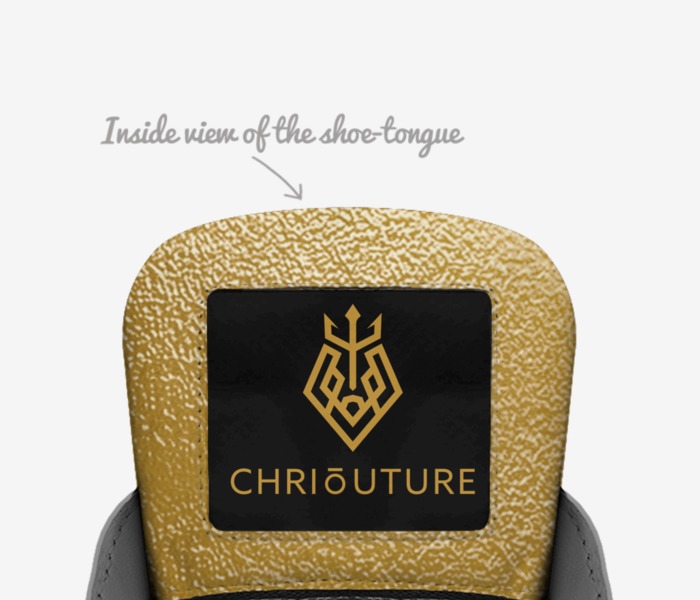 CHRIŌUTURE  custom made in Italy shoes by Hakeem Collins | Tongue view