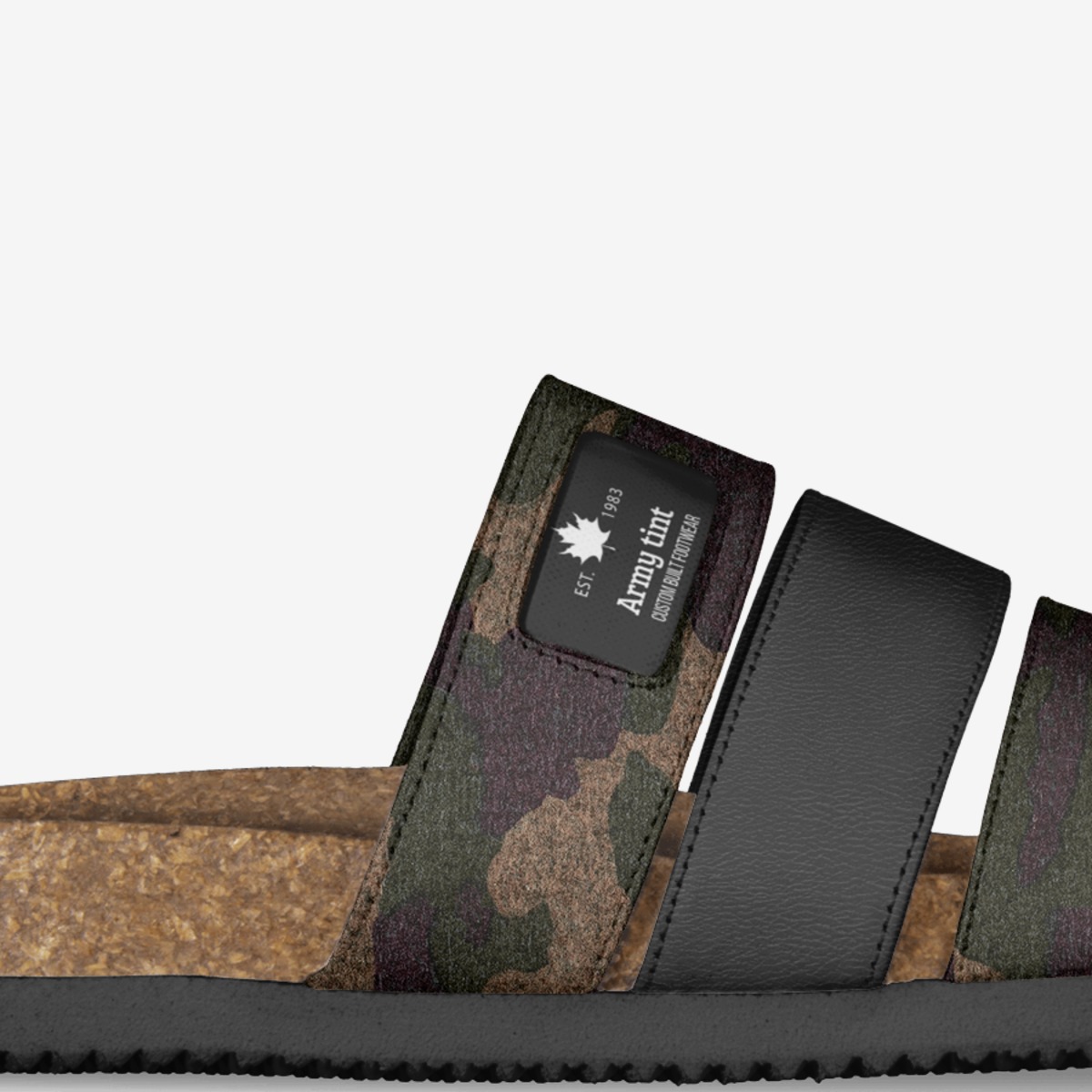 Army tint custom made in Italy shoes by Gregory Dornners | Detail view