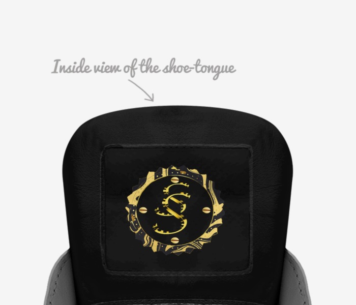 Top Tier's custom made in Italy shoes by Jason Super Star | Tongue view