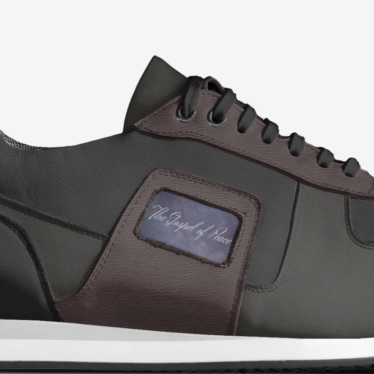 Gospel of Peace custom made in Italy shoes by Luke Campbell | Detail view