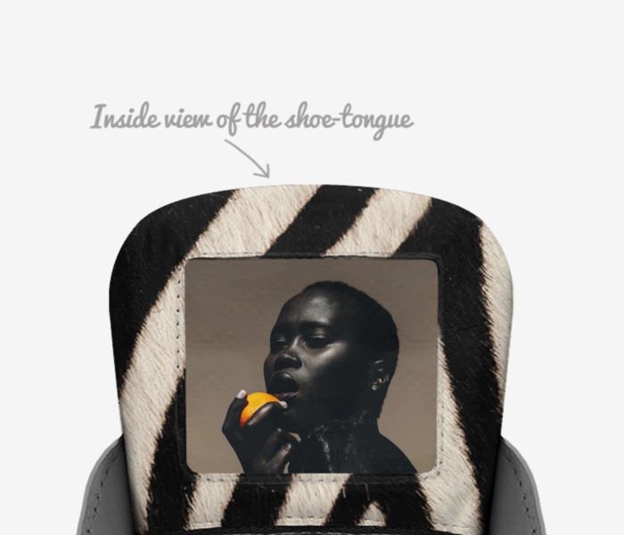 Dafitwildlife1s custom made in Italy shoes by Michael Brownlee | Tongue view