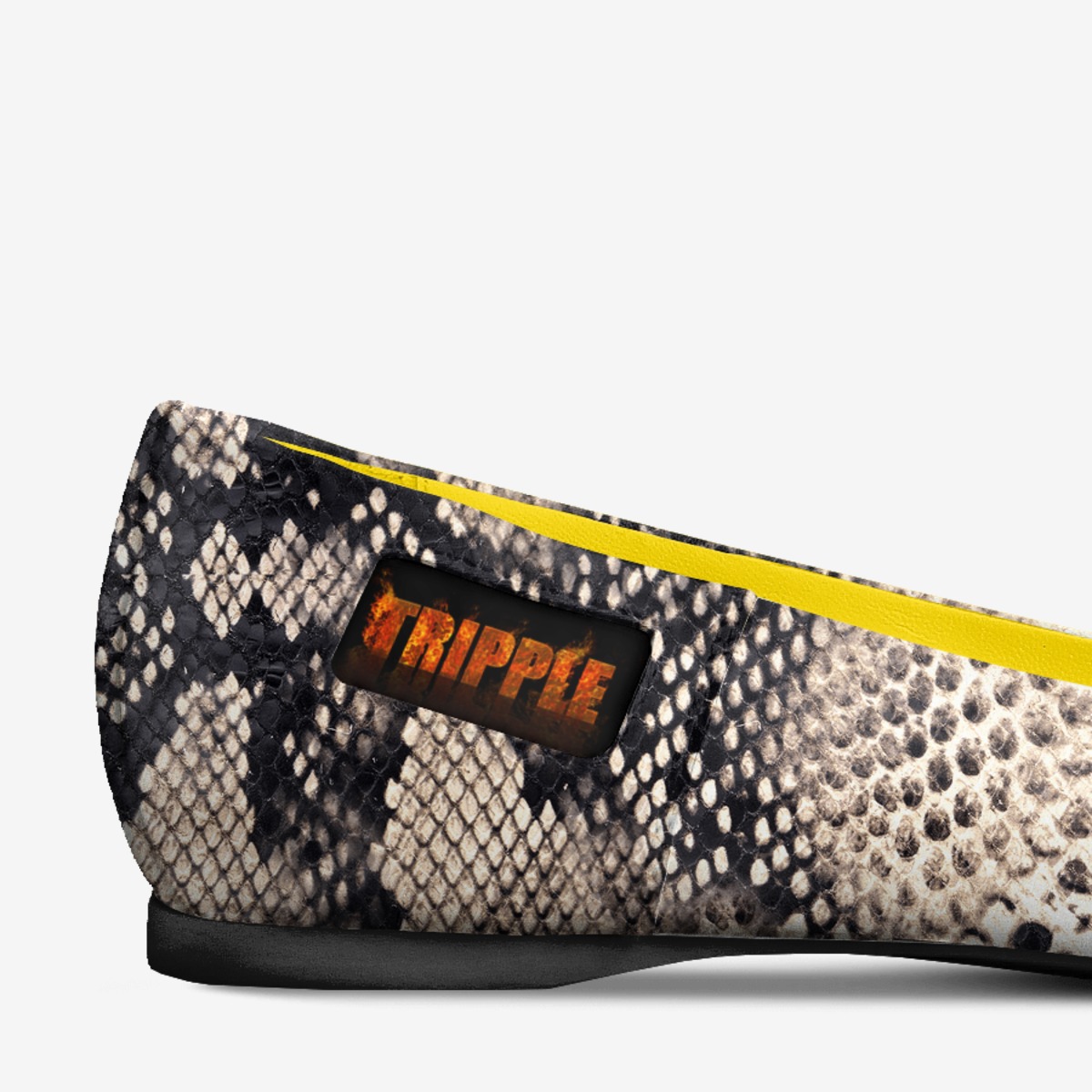 TRIPPLE_LADY SLIDE custom made in Italy shoes by Rachel Ekinde | Detail view