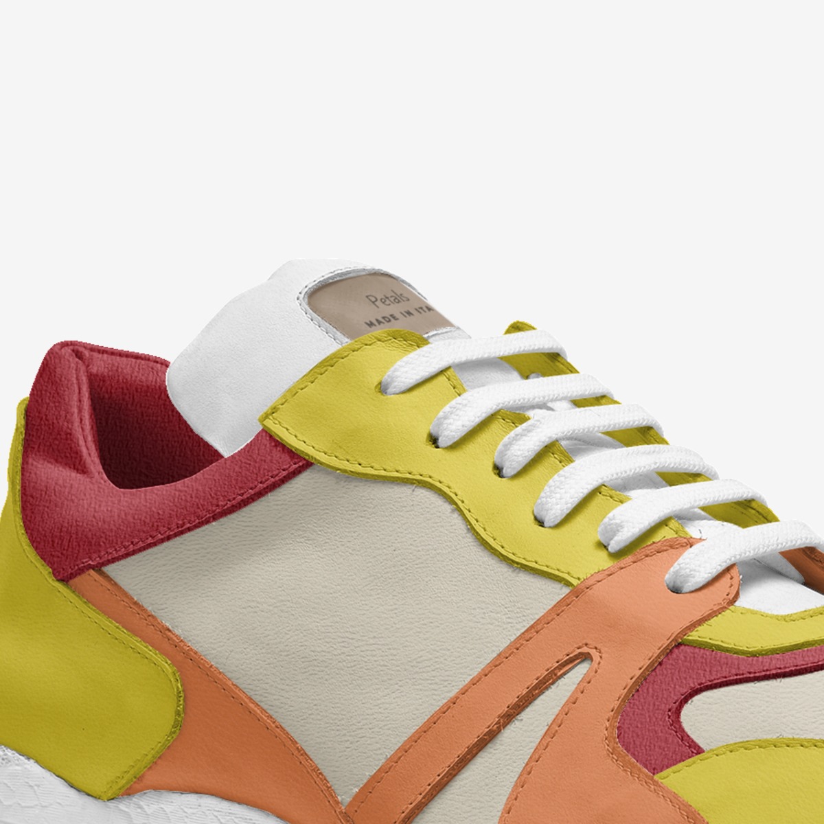 Petals custom made in Italy shoes by Leah Monyé | Detail view