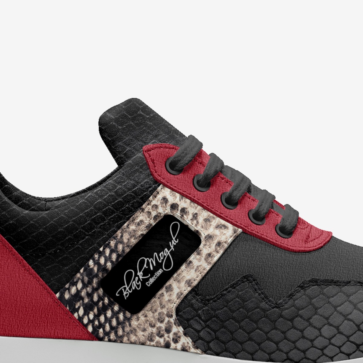 MOGUL KID RUNNER custom made in Italy shoes by Black Mogul Collection | Detail view