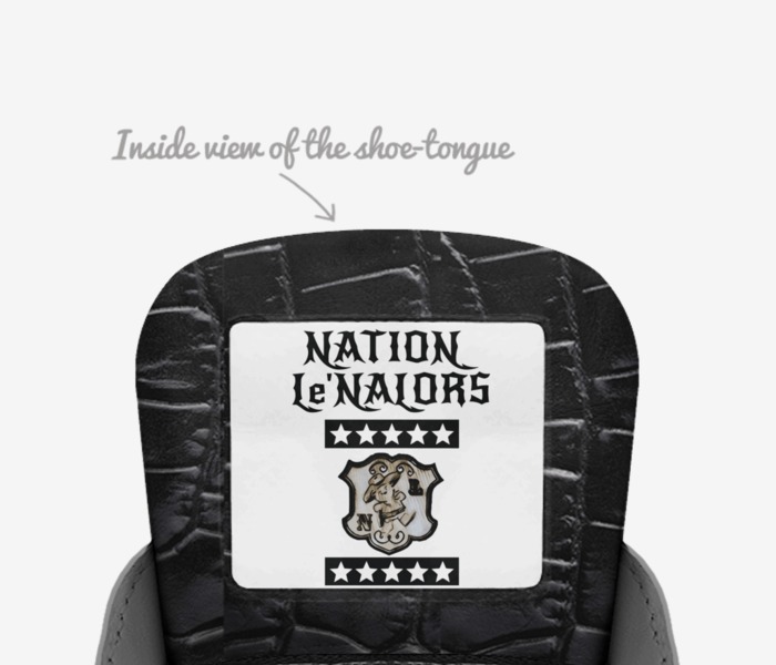 Le'NALORS LACED custom made in Italy shoes by Kevin Hickman | Tongue view
