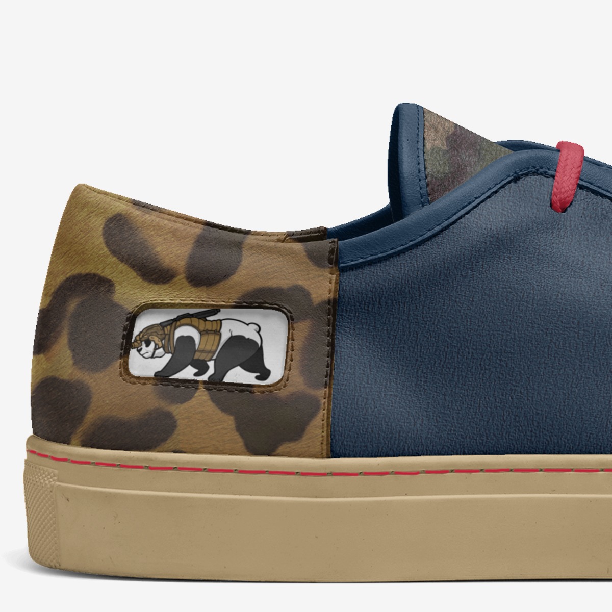 USA Panda custom made in Italy shoes by Ryan Hunt | Detail view