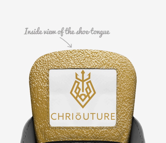 CHRIŌUTURE  custom made in Italy shoes by Hakeem Collins | Tongue view