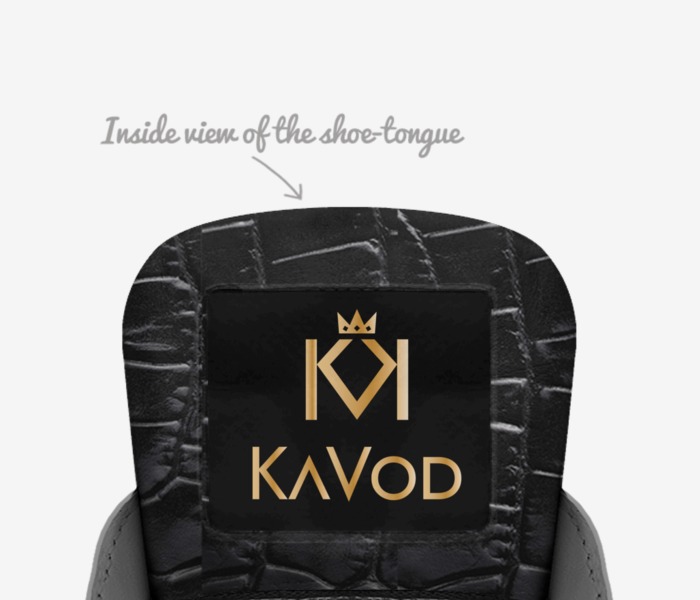 KaVod Collection  custom made in Italy shoes by Naim Collins | Tongue view
