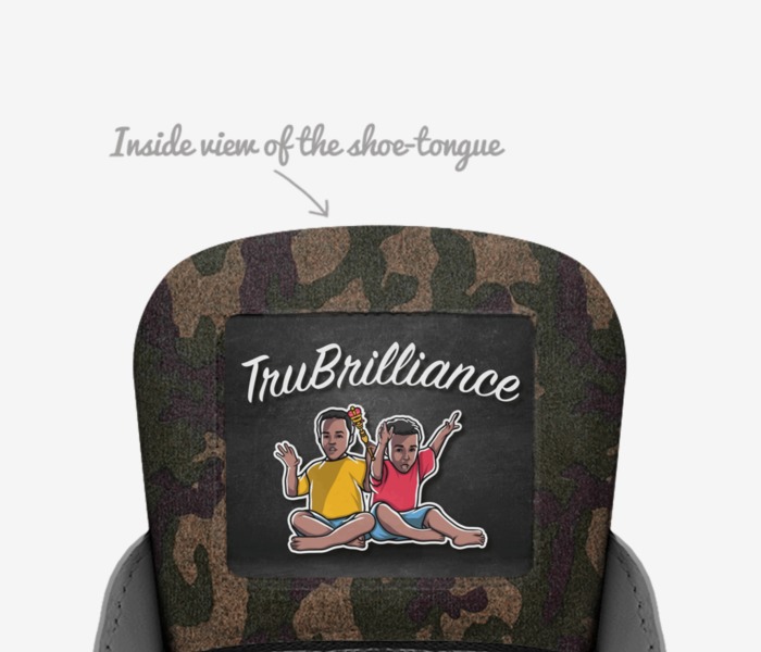 Brill 1 custom made in Italy shoes by Katrell Antonto | Tongue view