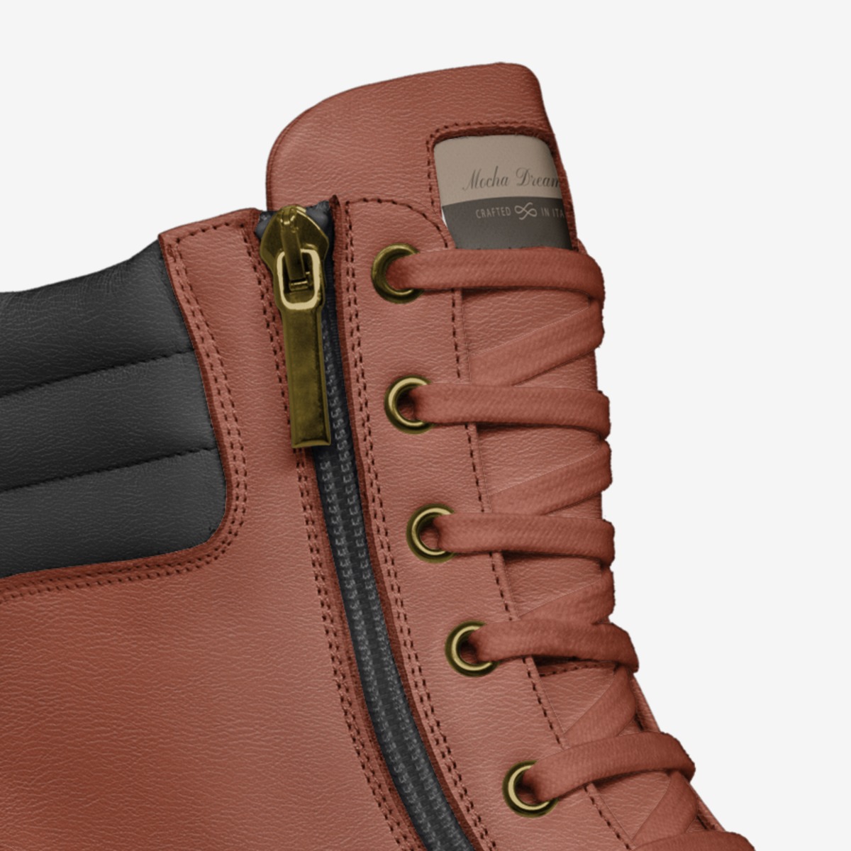 Mocha Dreams custom made in Italy shoes by William Ross | Detail view