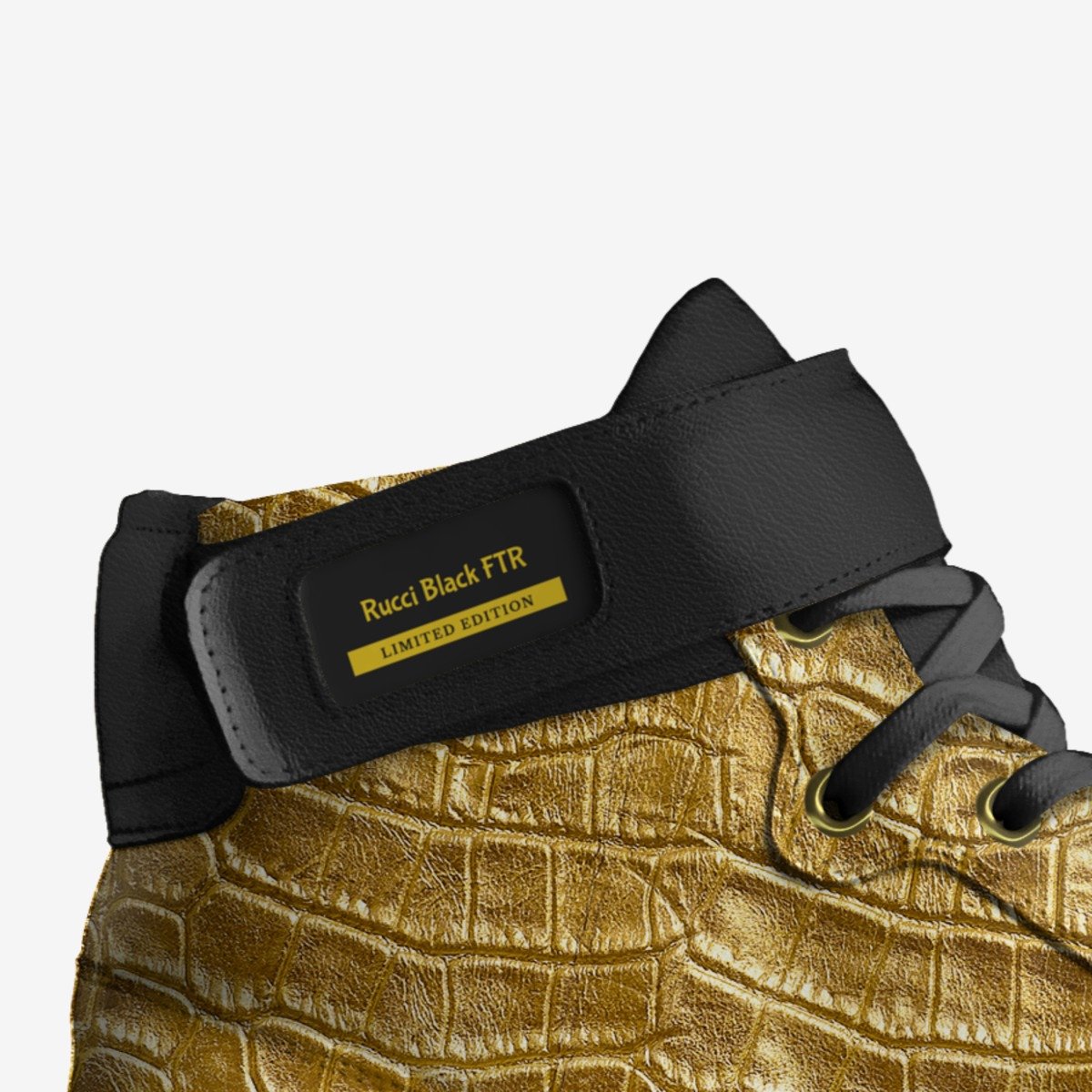 Rucci Black FTR custom made in Italy shoes by Heracio Valentino Dillingham | Detail view