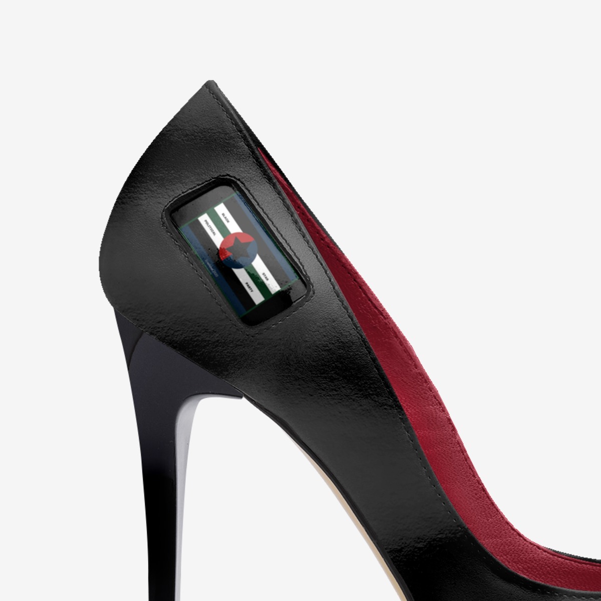 Lady Black Star custom made in Italy shoes by Garland L Mclaughlin | Detail view