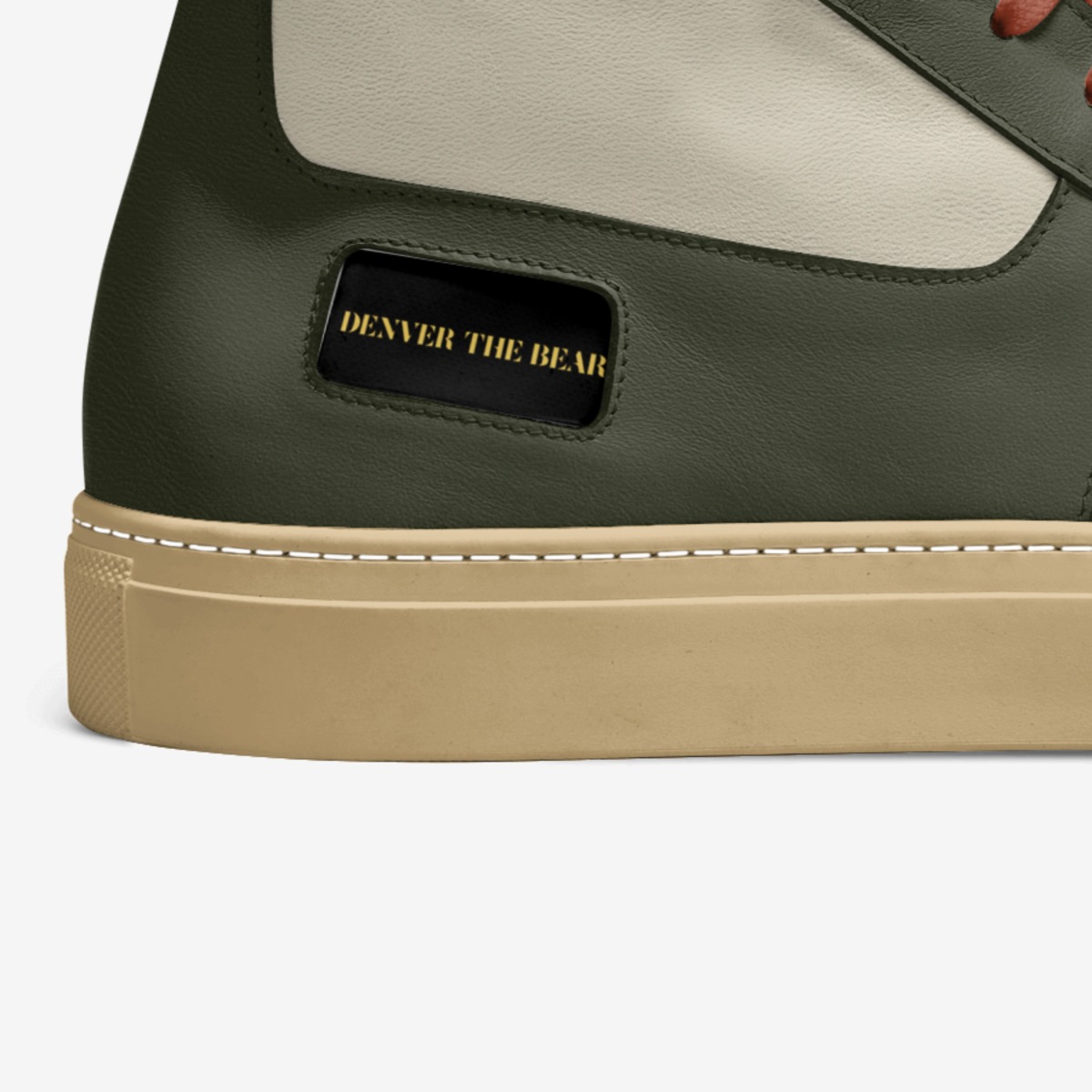 Dtb ultra high top custom made in Italy shoes by Slippyninja Collins | Detail view