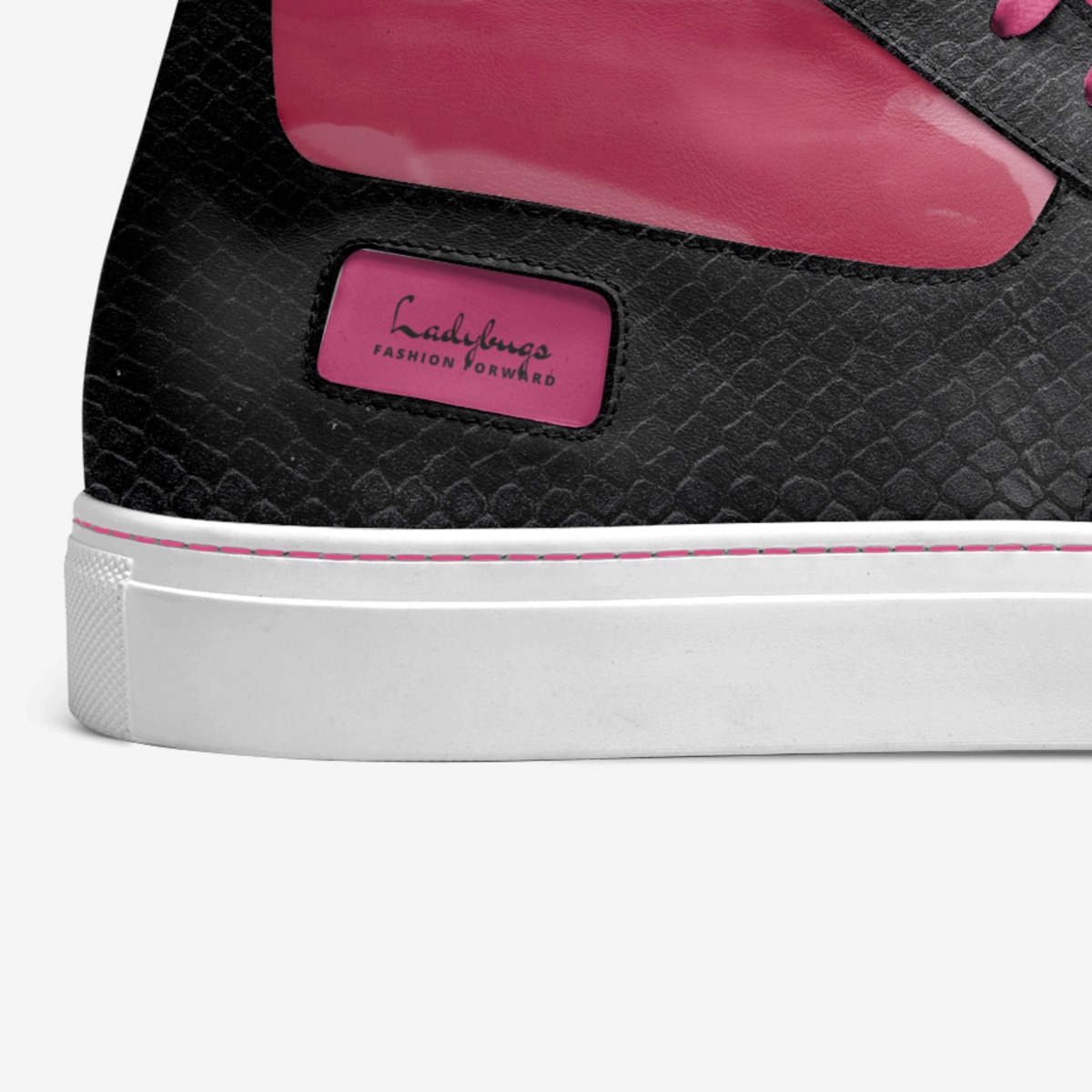 Ladybugs custom made in Italy shoes by Atiya Thrower | Detail view
