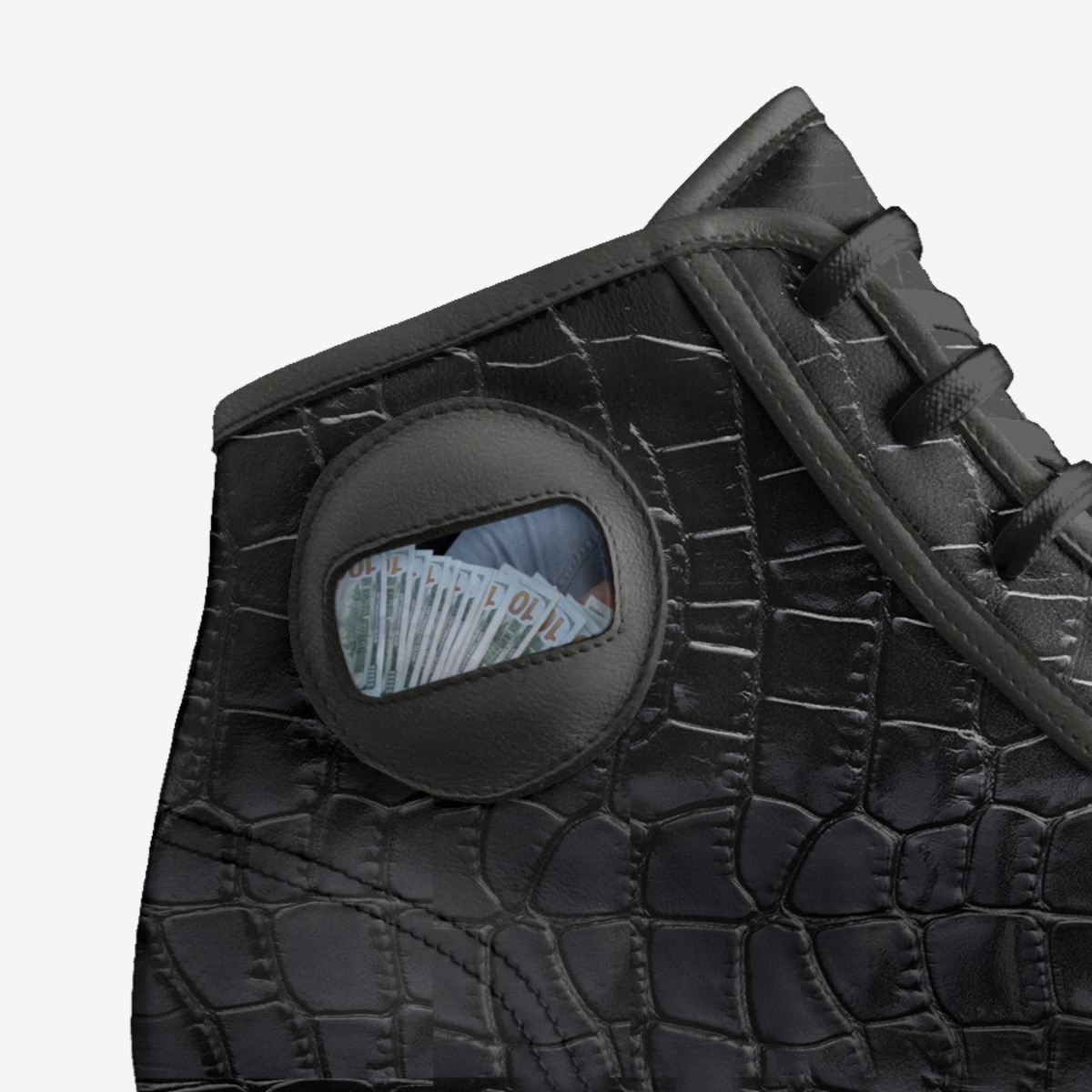 Money custom made in Italy shoes by Donnell Rainey | Detail view