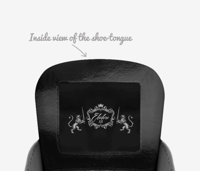 Elichai XII Elohim custom made in Italy shoes by Meiven Shoe Co | Tongue view