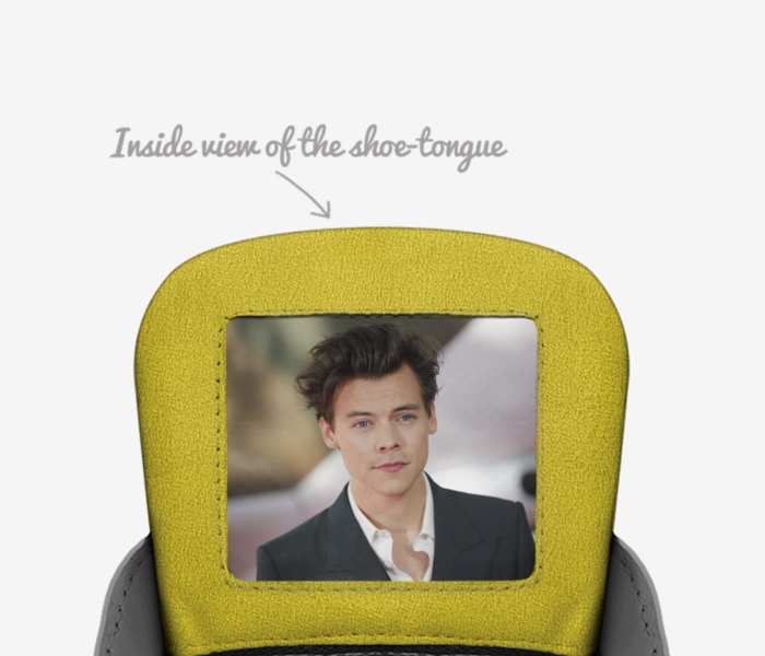 Harry Styles custom made in Italy shoes by Ali Ankaralı | Tongue view