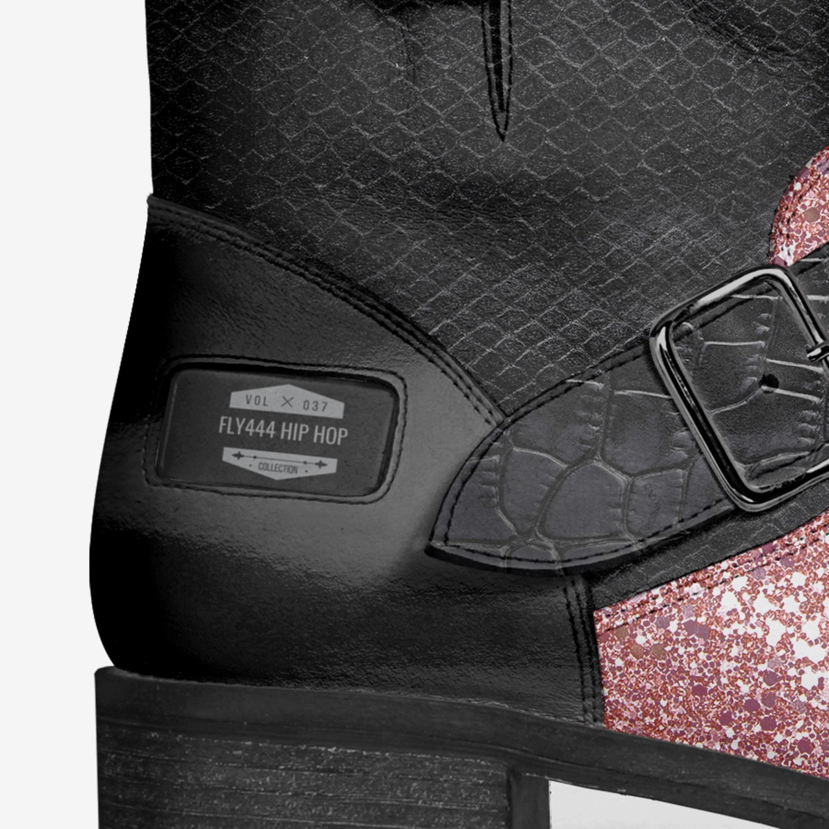 Fly444 Hip Hop custom made in Italy shoes by Lenean Priester | Detail view