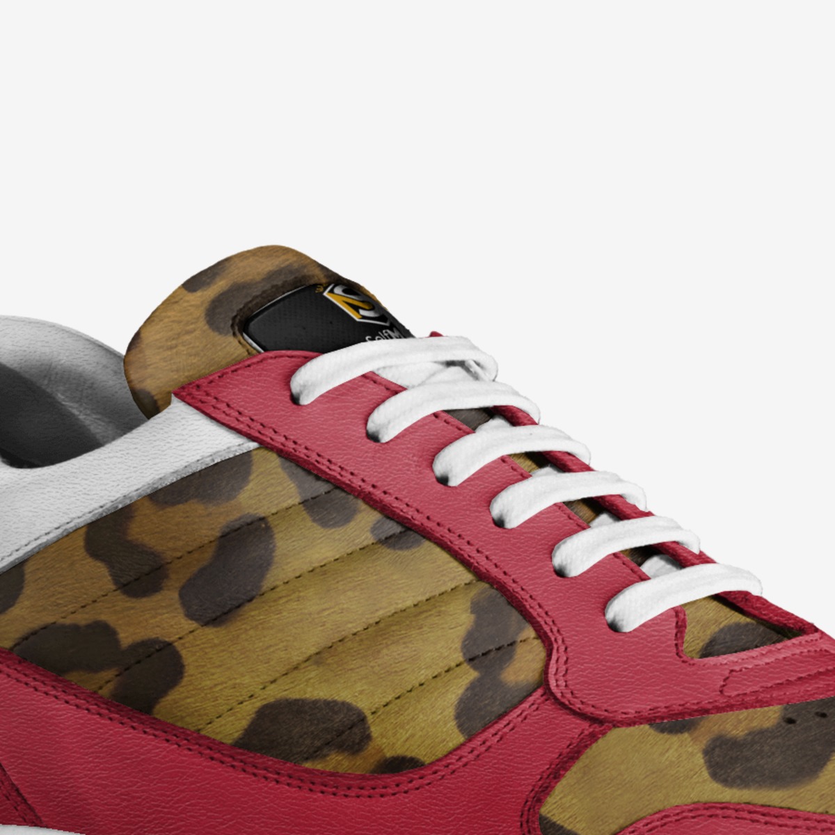 Jungle-Red  custom made in Italy shoes by Brian Washington | Detail view