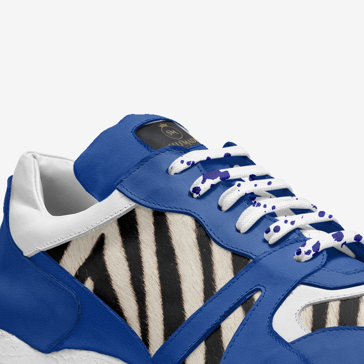 Blue Zebras  custom made in Italy shoes by Brian Washington | Detail view