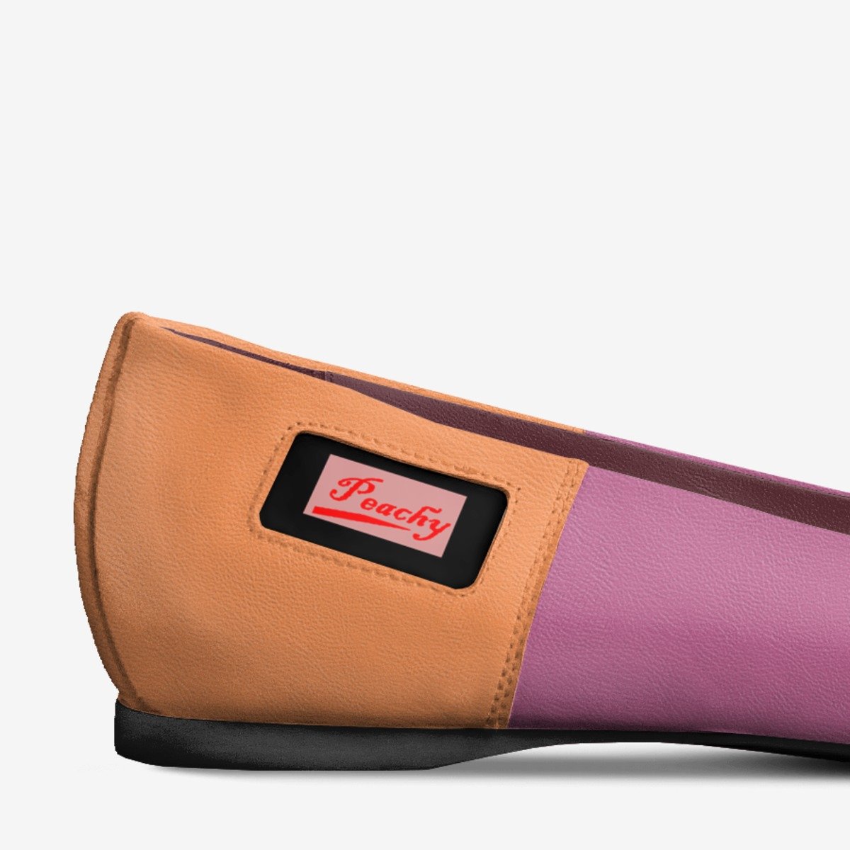Peachy custom made in Italy shoes by Sherae Love | Detail view