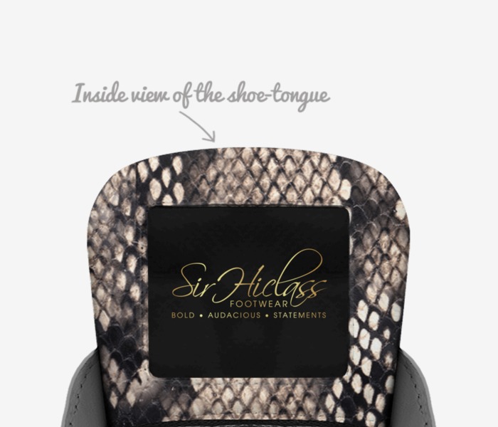The H Statement custom made in Italy shoes by Johnny Lester-massey | Tongue view