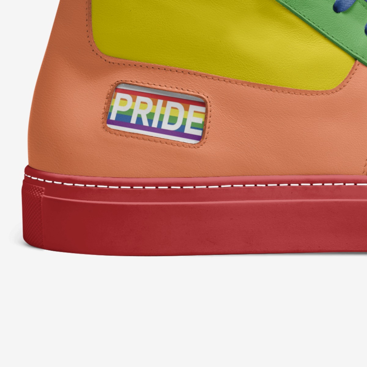 Love Rainbow custom made in Italy shoes by Dana Myers | Detail view