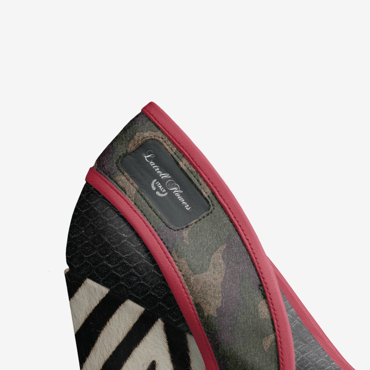 Latrell Flowers custom made in Italy shoes by Tia Latrell | Detail view
