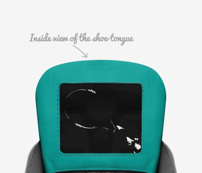 Indigobaby 1's custom made in Italy shoes by Amaree Love | Tongue view