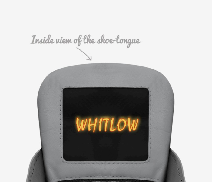 Whitlow custom made in Italy shoes by Shawn Whitlow | Tongue view