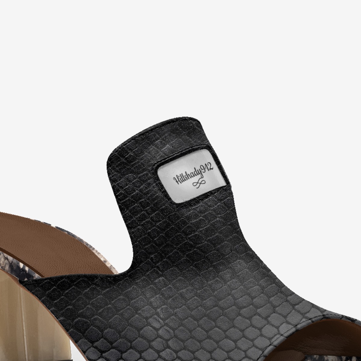 Hillshady912 custom made in Italy shoes by DeAundre Perry | Detail view