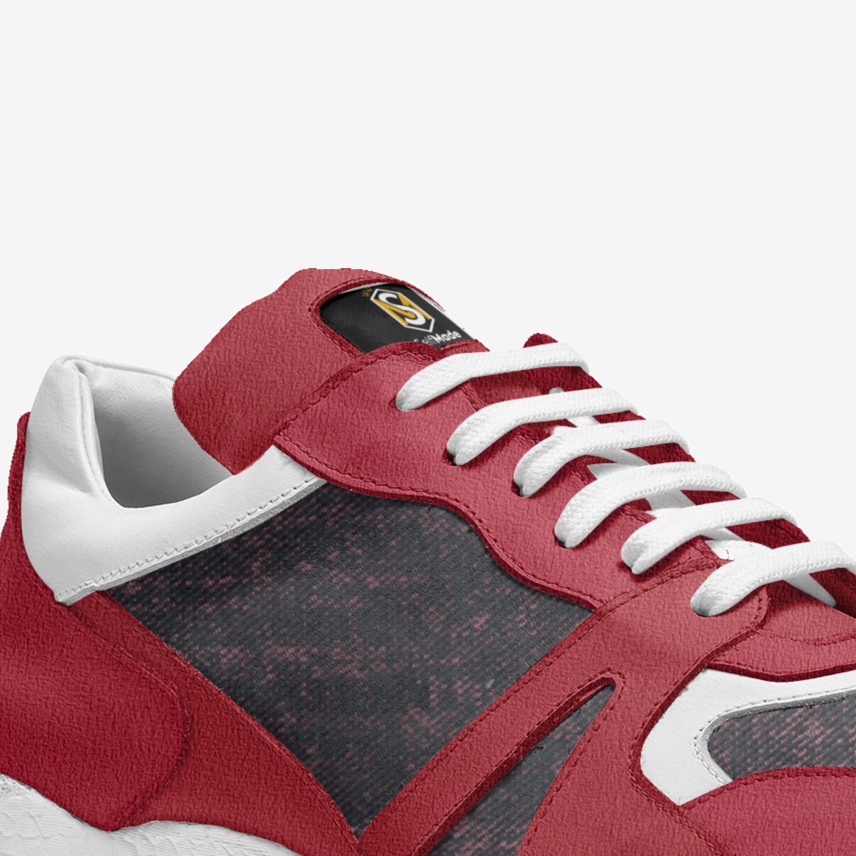 Red Velvet  custom made in Italy shoes by Brian Washington | Detail view