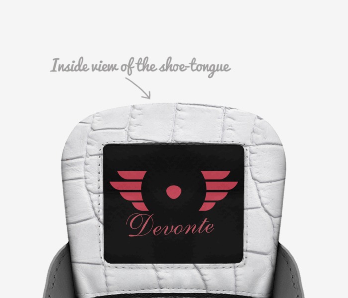 DEVONTE  custom made in Italy shoes by De'Andre Brister | Tongue view